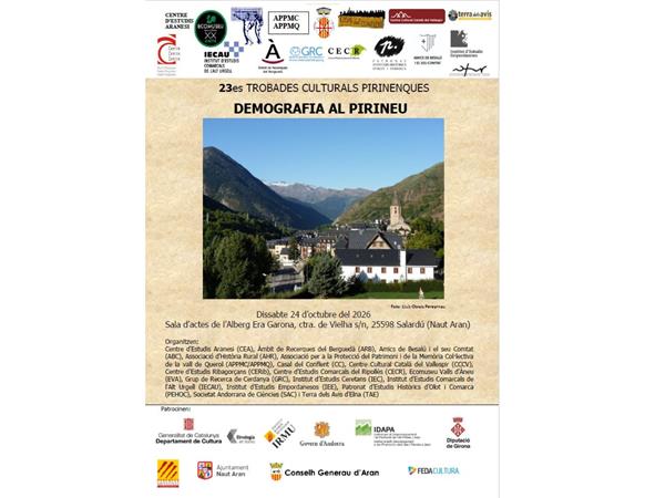 23es Trobades Culturals Pirinenques. Demografia al Pirineu | Actualitat  - Llibreria La Puça | Llibreria online d'Arsèguel - Comprar llibres en català online - Llibres Andorra i Pirineu