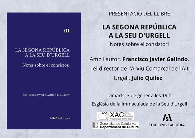 PRESENTACIÓ del llibre LA SEGONA REPUBLICA A LA SEU D'URGELL.  | Presentacions i actes - Llibreria La Puça | Llibreria online d'Arsèguel - Comprar llibres en català online - Llibres Andorra i Pirineu