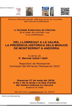 DEL LLOBREGAT A LA VALIRA. PRESÈNCIA HISTÒRICA DELS MONJOS DE MONTSERRAT A ANDORRA | Actualitat  - Llibreria La Puça | Llibreria online d'Arsèguel - Comprar llibres en català online - Llibres Andorra i Pirineu