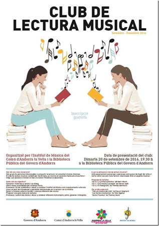 Club de lectura musical | Llibreria La Puça | Llibreria online d'Arsèguel - Comprar llibres en català online - Llibres Andorra i Pirineu