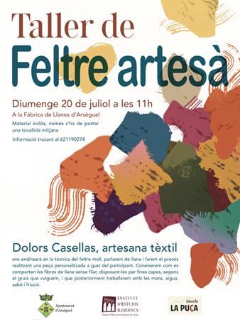 TALLER DE FELTRE ARTESÀ | Presentacions i actes - Llibreria La Puça | Llibreria online d'Arsèguel - Comprar llibres en català online - Llibres Andorra i Pirineu