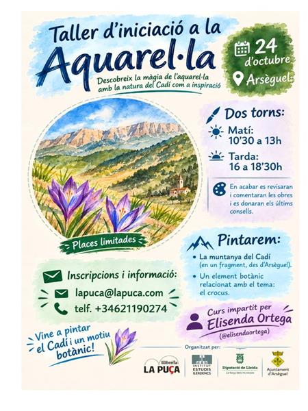 TALLER D'INICIACIÓ A LA AQUAREL·LA. | Llibreria La Puça | Llibreria online d'Arsèguel - Comprar llibres en català online - Llibres Andorra i Pirineu