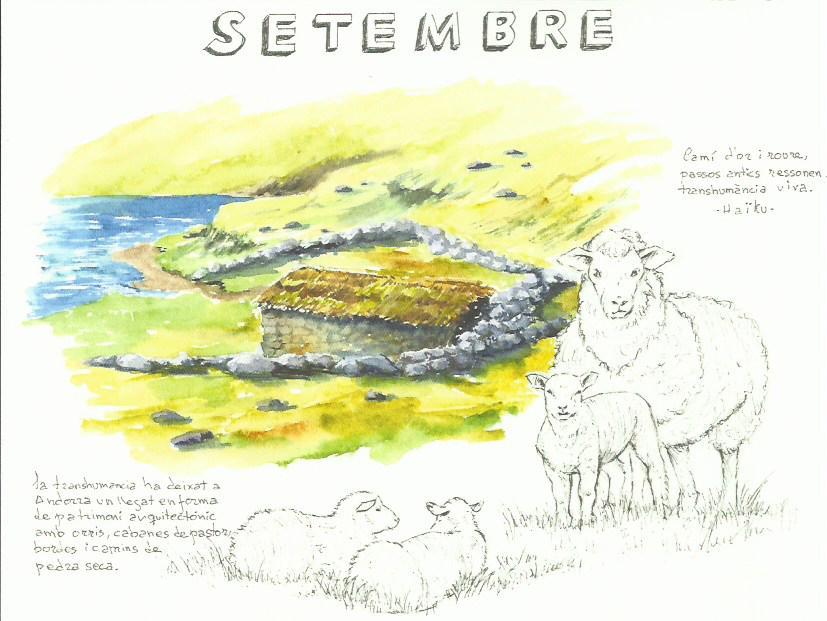 DIARI DE LA NATURA. SETEMBRE. TRÍPTIC AQUAREL·LA | aquasetembre | ORTEGA, ELISENDA | Llibreria La Puça | Llibreria online d'Arsèguel - Comprar llibres en català online - Llibres Andorra i Pirineu