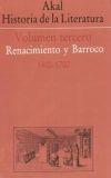 HISTORIA DE LA LITERATURA III. RENACIMIENTO Y BARROCO: 1400-1700 | 9788476005323 | VV.AA | Llibreria La Puça | Llibreria online d'Arsèguel - Comprar llibres en català online - Llibres Andorra i Pirineu