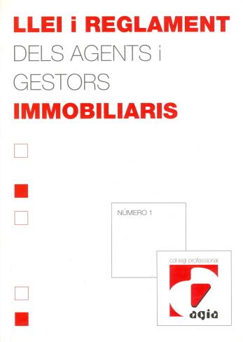LLEI I REGLAMENT DELS AGENTS I GESTORS IMMOBILIARIS | 7552004 | Llibreria La Puça | Llibreria online d'Arsèguel - Comprar llibres en català online - Llibres Andorra i Pirineu