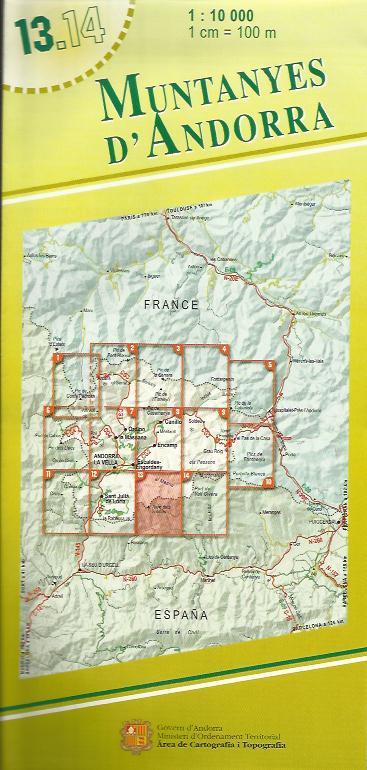 MAPA MUNTANYES D'ANDORRA NÚM. 13. 1:10.000 | 13.14 | Llibreria La Puça | Llibreria online d'Arsèguel - Comprar llibres en català online - Llibres Andorra i Pirineu