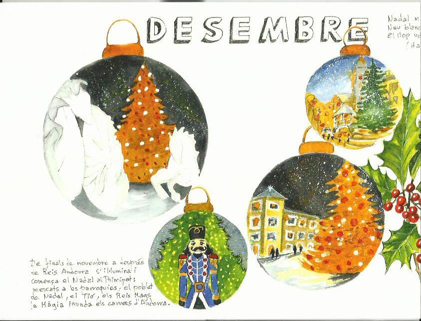 DIARI DE LA NATURA. DESEMBRE. TRÍPTIC AQUAREL·LA | AQUADESEMBRE | ORTEGA, ELISENDA | Llibreria La Puça | Llibreria online d'Arsèguel - Comprar llibres en català online - Llibres Andorra i Pirineu