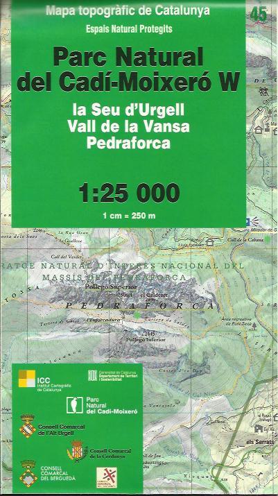 PARC NATURAL DEL CADI-MOIXERO (LA SEU D'URGELL.VALL DE LA VANSA.PEDRAFORCA) 1:25 000 | 8414774320233 | Llibreria La Puça | Llibreria online d'Arsèguel - Comprar llibres en català online - Llibres Andorra i Pirineu