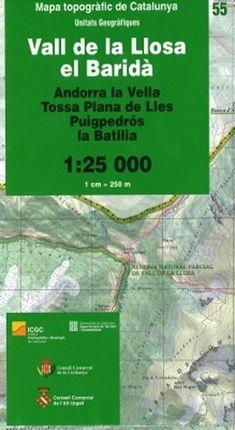 MAPA VALL DE LA LLOSA, EL BARIDÀ 1:25.000 | 9788439397113 | Llibreria La Puça | Llibreria online d'Arsèguel - Comprar llibres en català online - Llibres Andorra i Pirineu