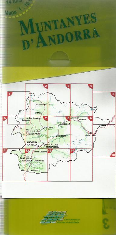 MAPA D'ANDORRA 1:10.000. CAPSA DE 14 MAPES | CAPSA14 | VV.AA. | Llibreria La Puça | Llibreria online d'Arsèguel - Comprar llibres en català online - Llibres Andorra i Pirineu