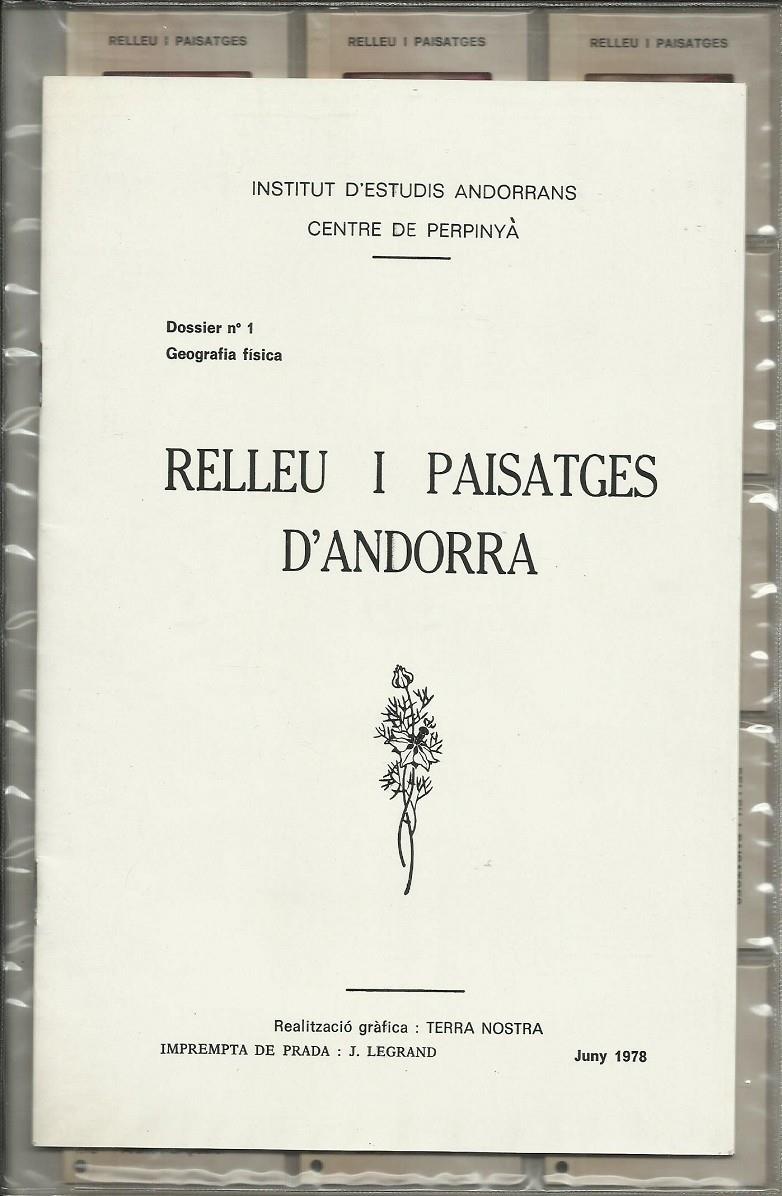 RELLEU I PAISATGES D'ANDORRA. RECULL PEDAGÒGIC NÚM. 1. GEOGRAFIA FÍSICA | RELLEU1987 | BÉCAT, JOAN | Llibreria La Puça | Llibreria online d'Arsèguel - Comprar llibres en català online - Llibres Andorra i Pirineu