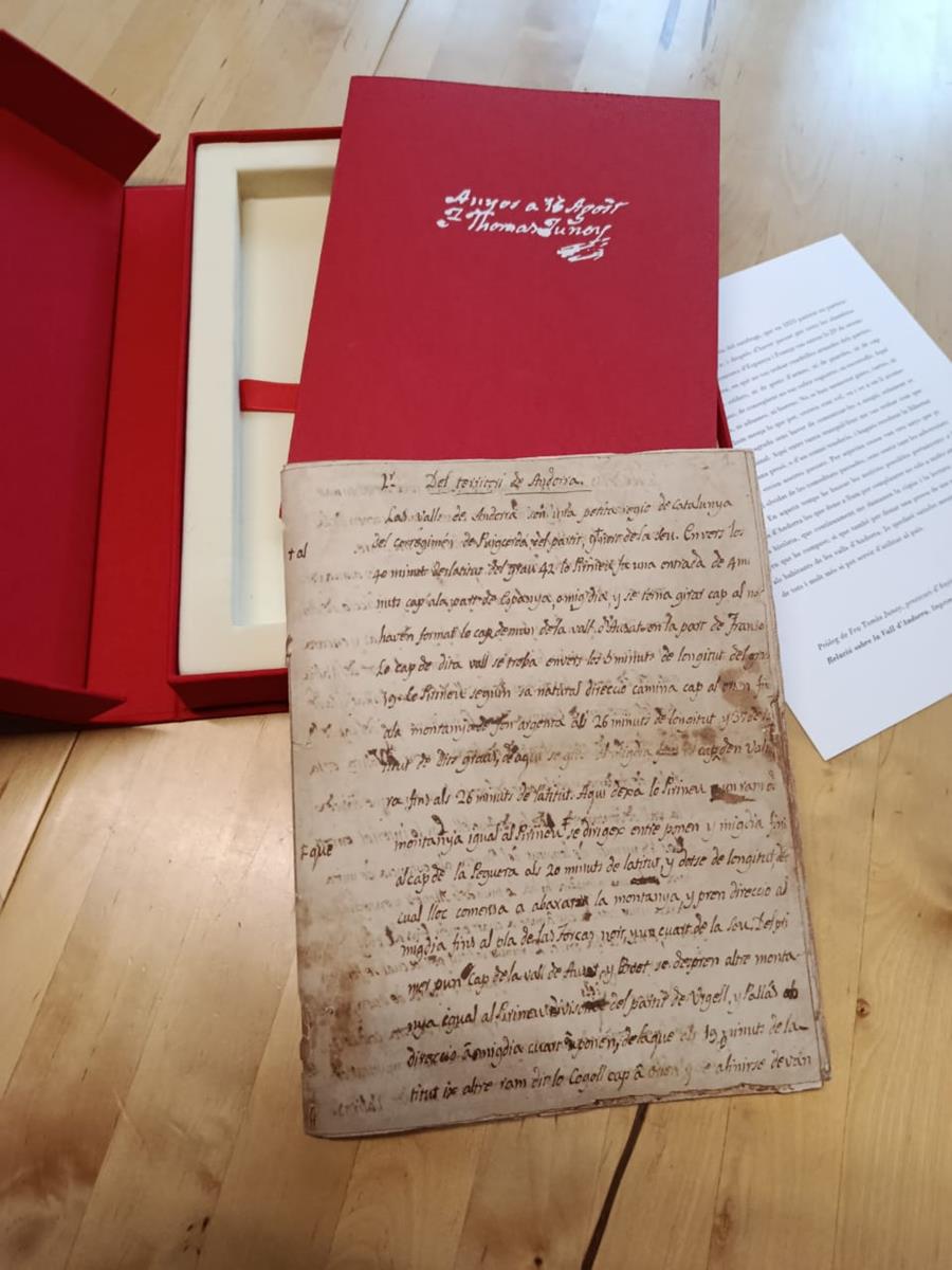 RELACIÓ SOBRE LA VALL DE ANDORRA (EDICIÓ FACSÍMIL NUMERADA) | 4271995 | JUNOY, FRA TOMÀS | Llibreria La Puça | Llibreria online d'Arsèguel - Comprar llibres en català online - Llibres Andorra i Pirineu