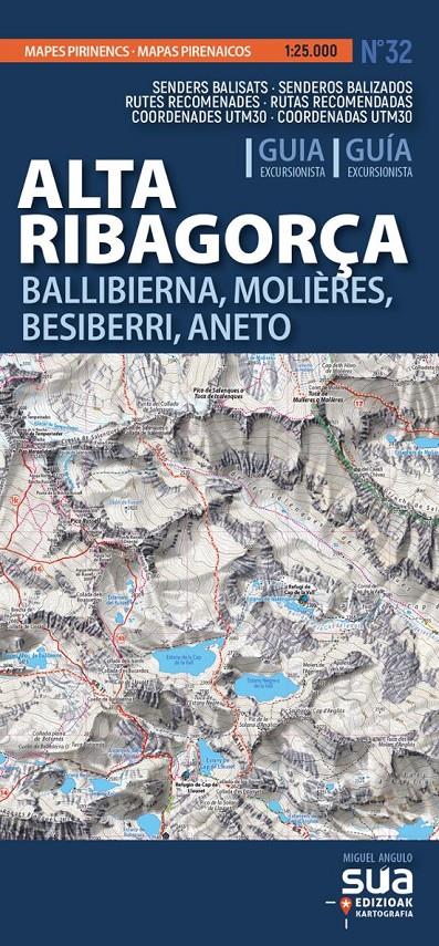 ALTA RIBAGORÇA. BALLIBIERNA, MILIÈRES, BESSIBERI, ANETO. MAPA ESCALA 1:25.000 | 9788482169309 | ANGULO | Llibreria La Puça | Llibreria online d'Arsèguel - Comprar llibres en català online - Llibres Andorra i Pirineu