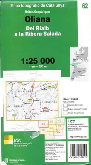 OLIANA 1:25 000 | 8414774320295 | Llibreria La Puça | Llibreria online d'Arsèguel - Comprar llibres en català online - Llibres Andorra i Pirineu