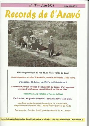 RECORDS DE L'ARAVÓ NÚM 17. JUNY 2021 | ARAVO | BALENT, ANDREU | Llibreria La Puça | Llibreria online d'Arsèguel - Comprar llibres en català online - Llibres Andorra i Pirineu