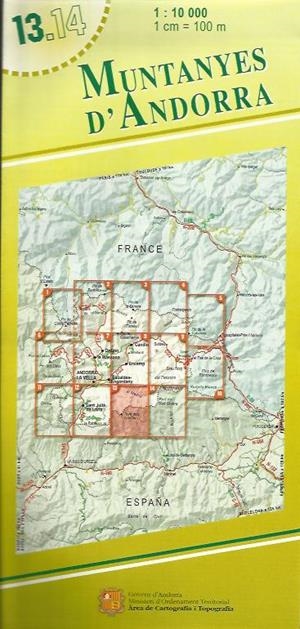 MAPA MUNTANYES D'ANDORRA NÚM. 13. 1:10.000 | 13.14 | Llibreria La Puça | Llibreria online d'Arsèguel - Comprar llibres en català online - Llibres Andorra i Pirineu