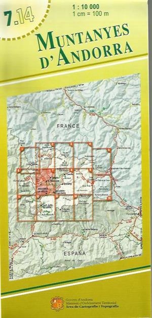MAPA MUNTANYES D'ANDORRA NÚM. 7. 1:10.000 | 7.14 | Llibreria La Puça | Llibreria online d'Arsèguel - Comprar llibres en català online - Llibres Andorra i Pirineu