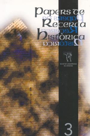 PAPERS DE RECERCA HISTORICA 3 | 6752005 | VV.AA | Llibreria La Puça | Llibreria online d'Arsèguel - Comprar llibres en català online - Llibres Andorra i Pirineu