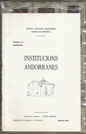 ISTITUCIONS ANDORRANES. RECULL PEDAGOGIC 2. INSTITUCIONS | INSTITUCIONS1978 | ARMENGOL, LÍDIA | Llibreria La Puça | Llibreria online d'Arsèguel - Comprar llibres en català online - Llibres Andorra i Pirineu